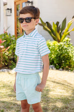 Load image into Gallery viewer, Prim and Proper Polo Turks Teal stripe
