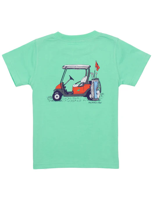 Properly Tied Boys Country Club SS Wash Green