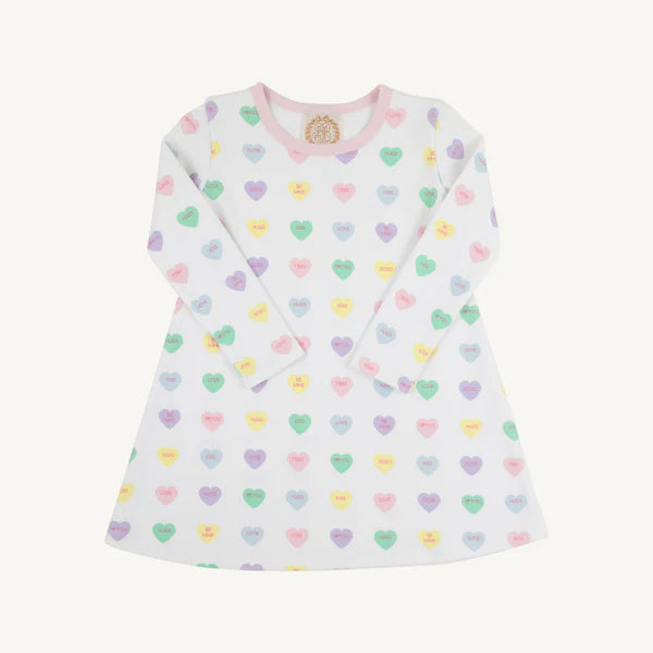Long Sleeve Polly Play Dress We Heart You