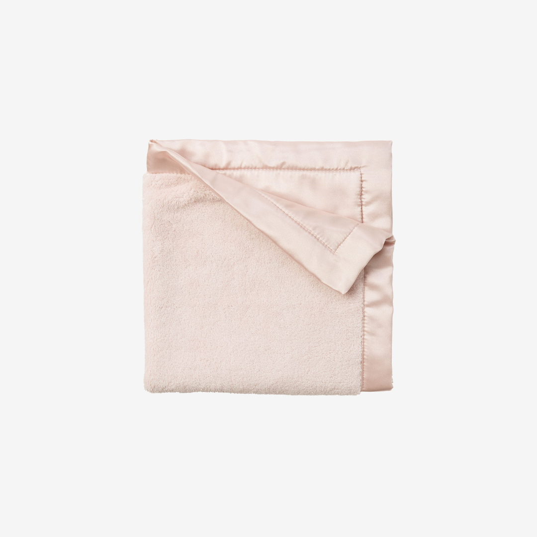 Pink Satin Trim Fleece Security Blanket 20X20