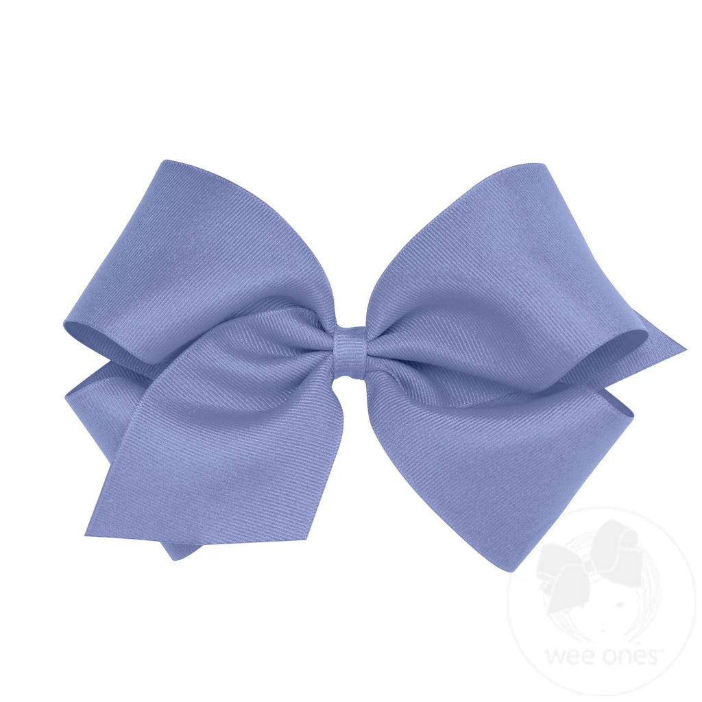 Wee Ones King Grosgrain Bow Blue Bird