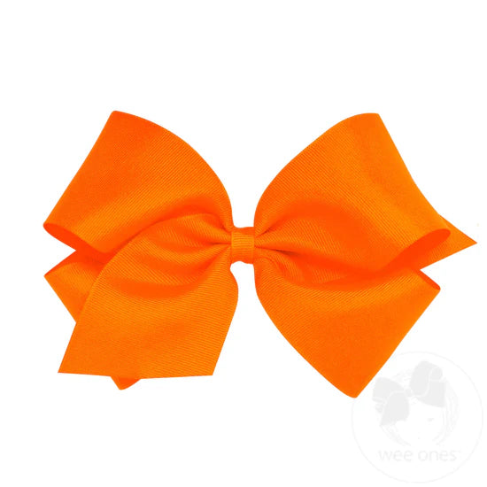 Wee Ones King Grosgrain Bow Orange