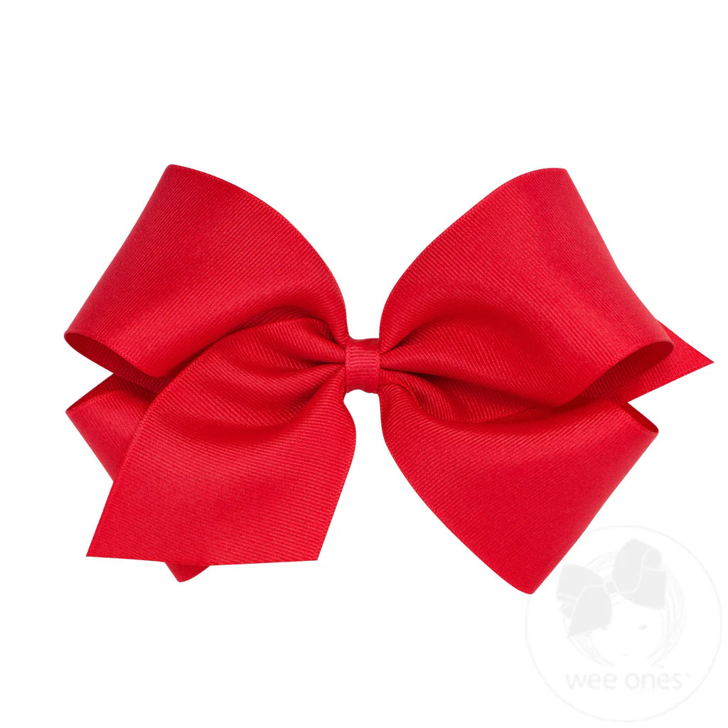 Red King Grosgrain Bow Wee One