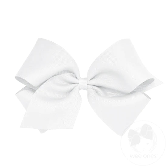 Wee Ones King Grosgrain Bow White