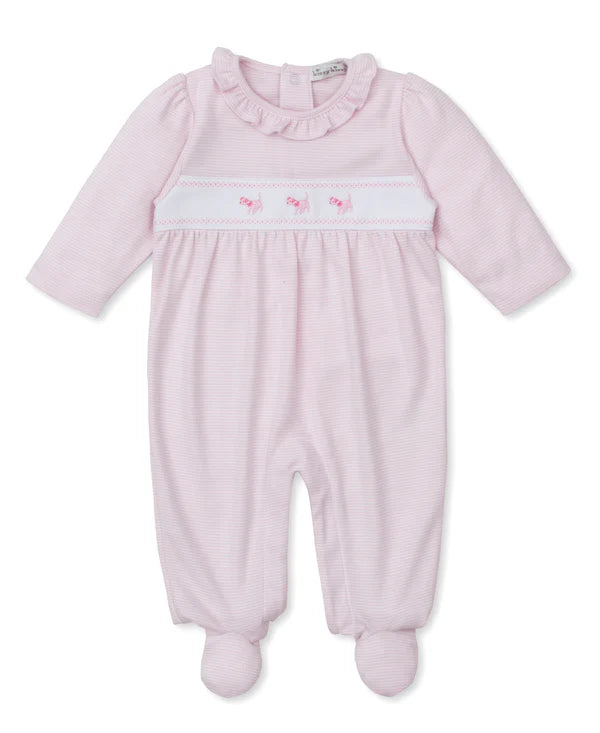 Light Pink Stripe Puppy Footie