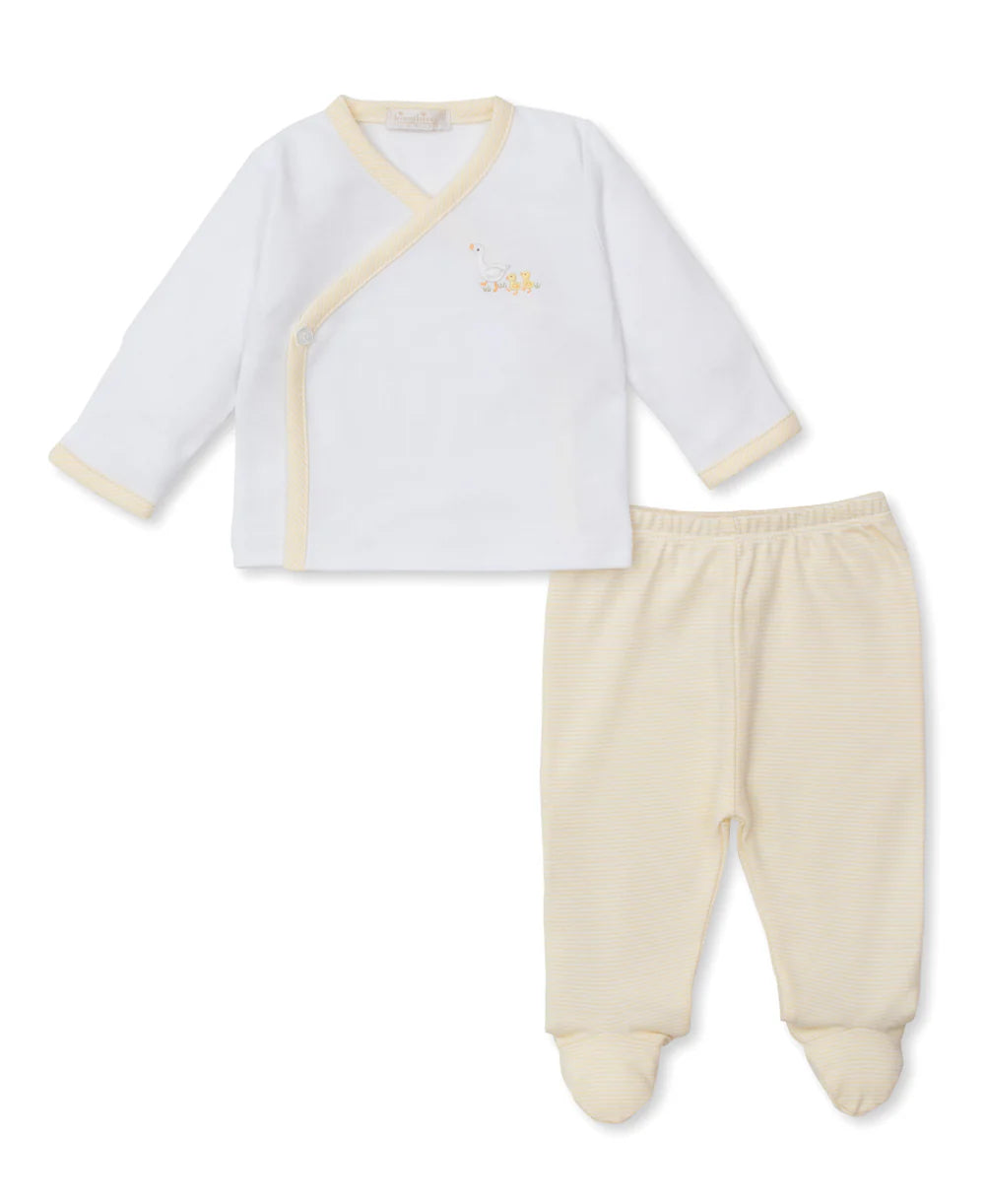 Premier Baby Duckling Hand Emb. Footed Pant Set