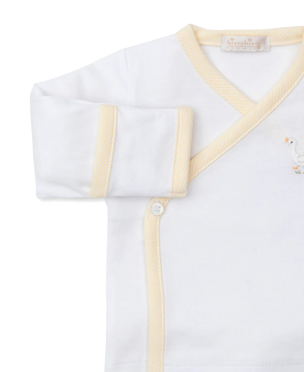 Premier Baby Duckling Hand Emb. Footed Pant Set