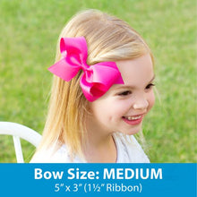 Load image into Gallery viewer, Medium Two-tone Alabama Embroidered Hair Bow
