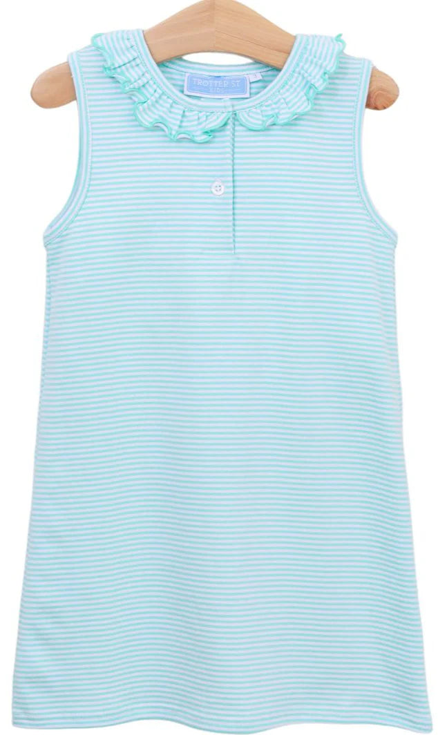 Nora Dress Mint Stripe