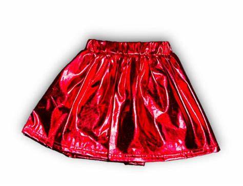 Red Metallic Skort