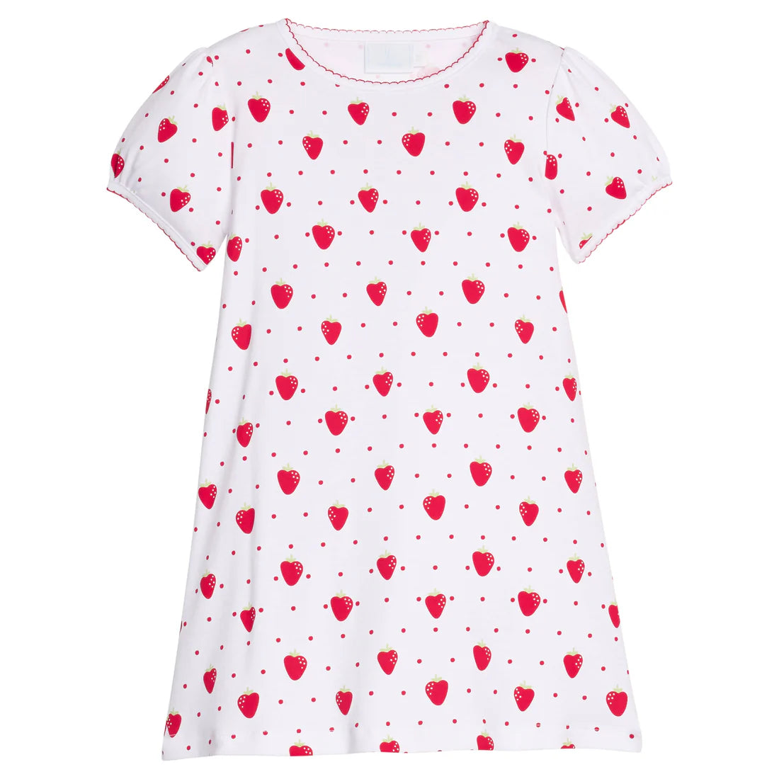 Printed T-Shirt Dress - Strawberries
