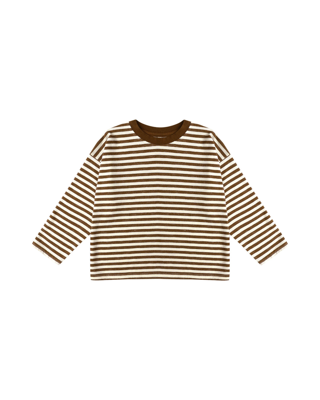 Camden Long Sleeve Tee ||Brown Stripe