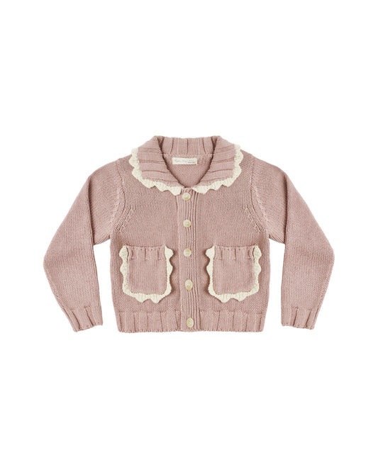 Collared Cardigan | Rosewood
