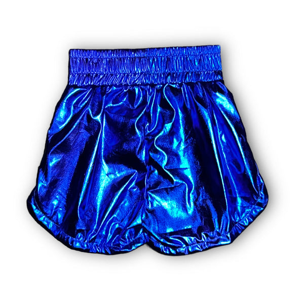 Royal Blue Mettalic Shorts