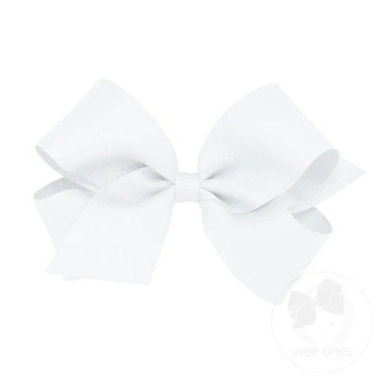 Medium Classic Grosgrain Bow White