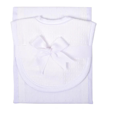 Burp/Drooler White Stripe