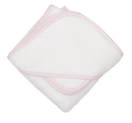 Box Hooded Towel Pink Stripe