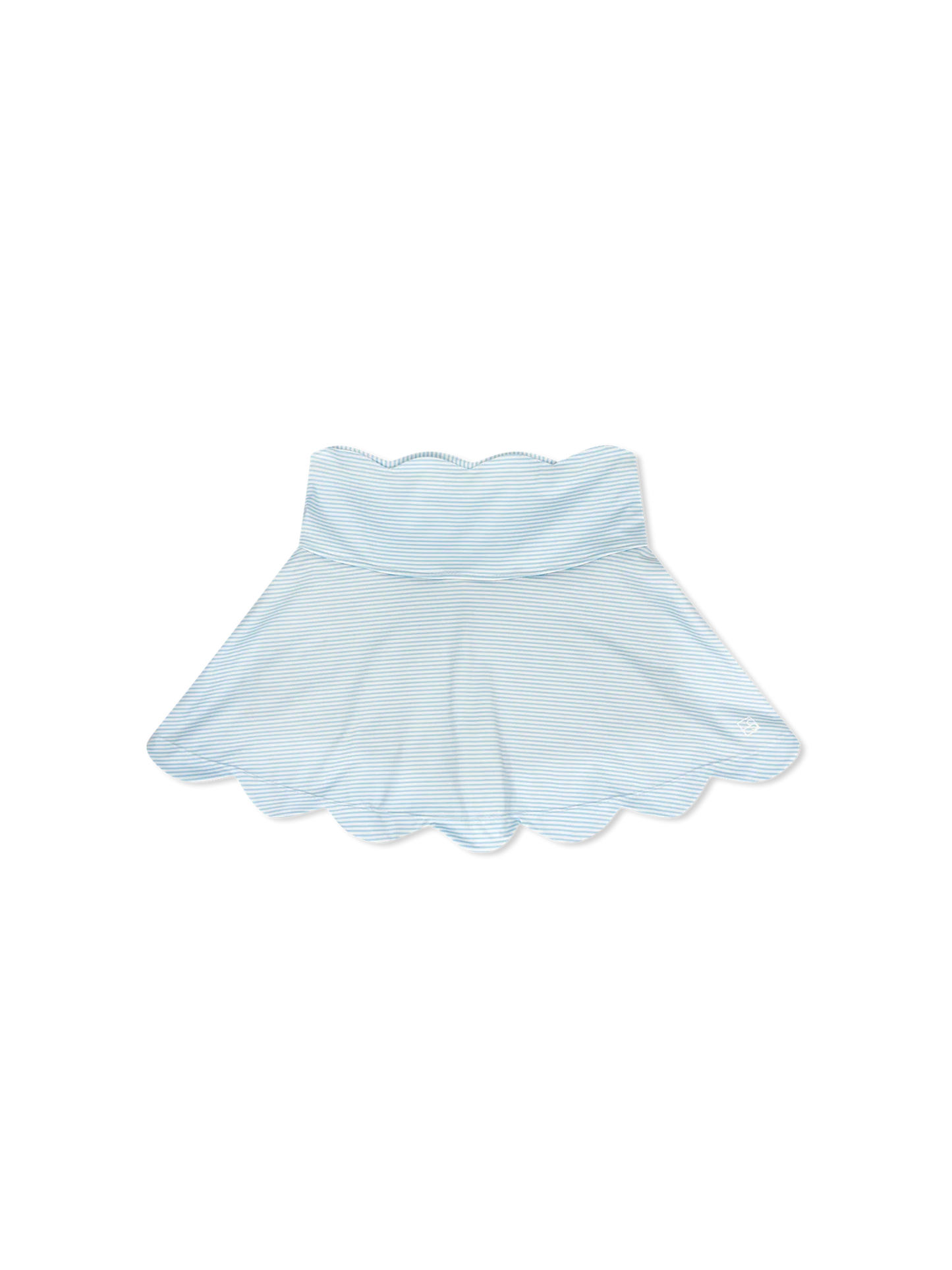 Zoe Scallop Skort Cotton Candy Blue Ministripe