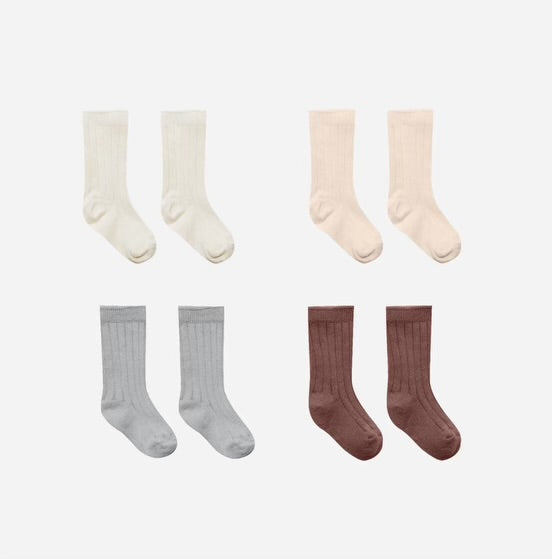 Socks || Ivory, Dusty Blue, Plum