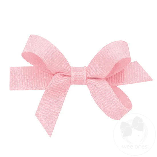 Baby Classic Grosgrain Girls Hair Bow Light Pink