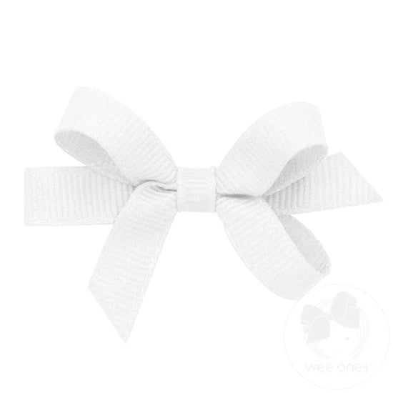 Baby Classic Grosgrain Girls Hair Bow White