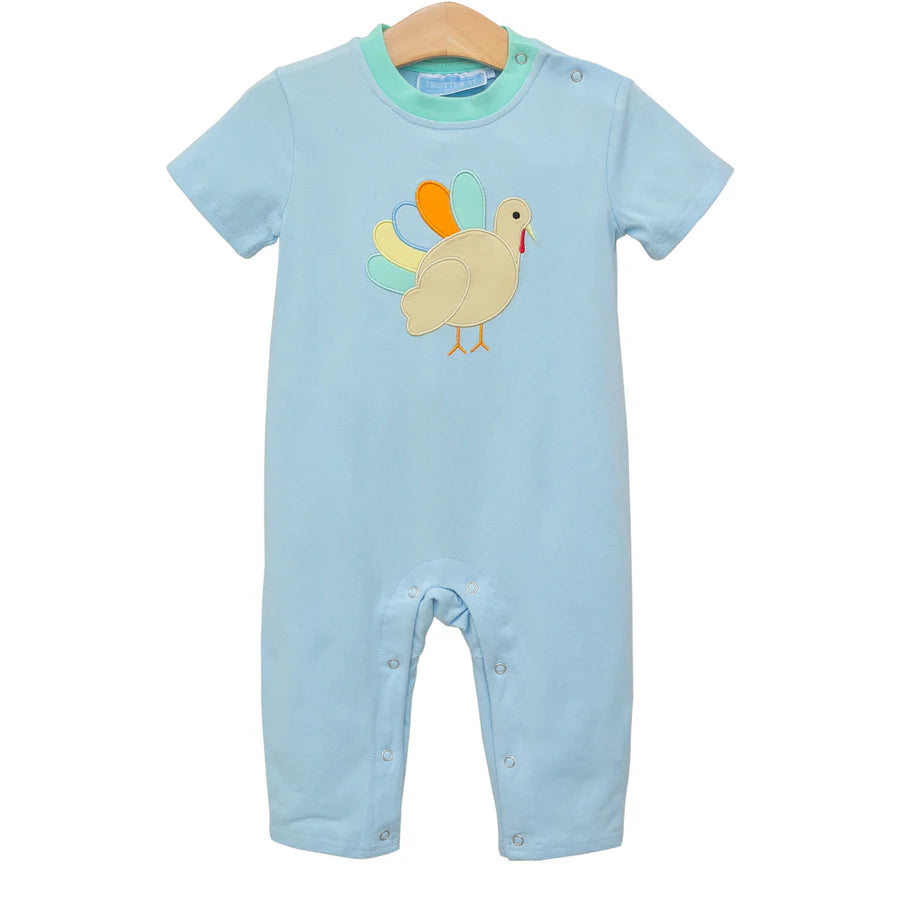 Blue Boys Turkey Romper