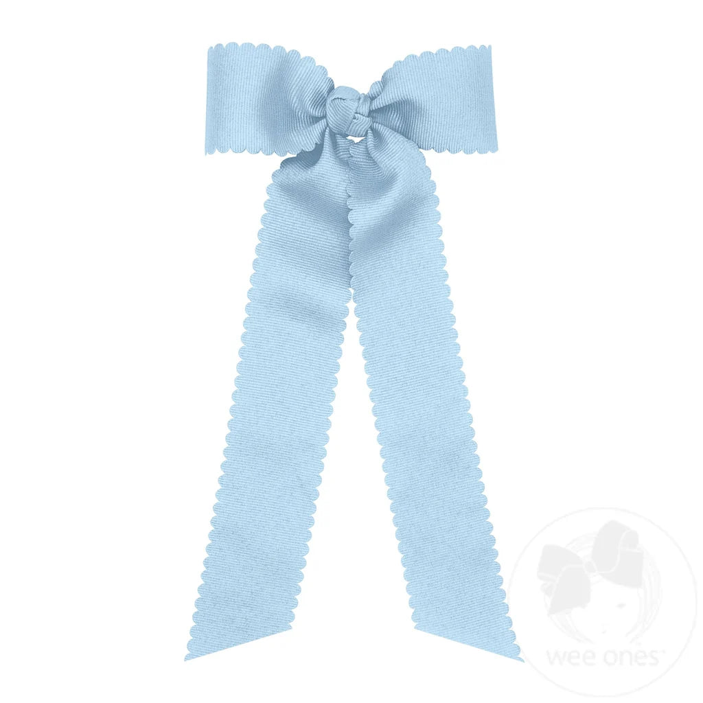 Blue Grosgrain Bowtie with Streamer Tails