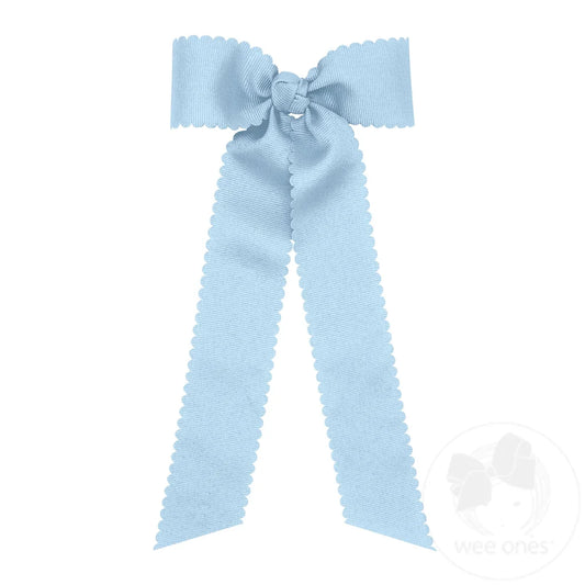 Blue Grosgrain Bowtie with Streamer Tails
