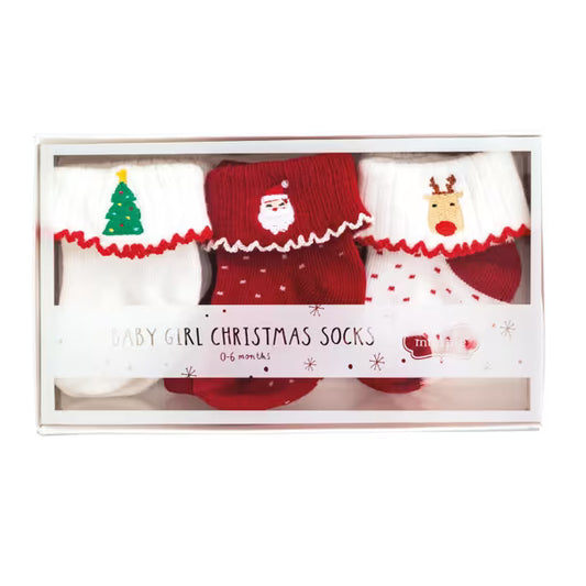 Baby Girl Christmas Sock Box Set