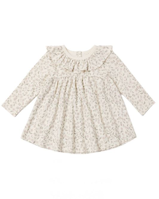 Ruffle Collar Jersey Dress
