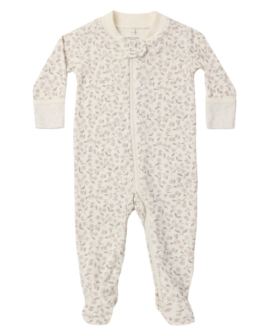 ZIP LONG SLEEVE FOOTIE FLORET