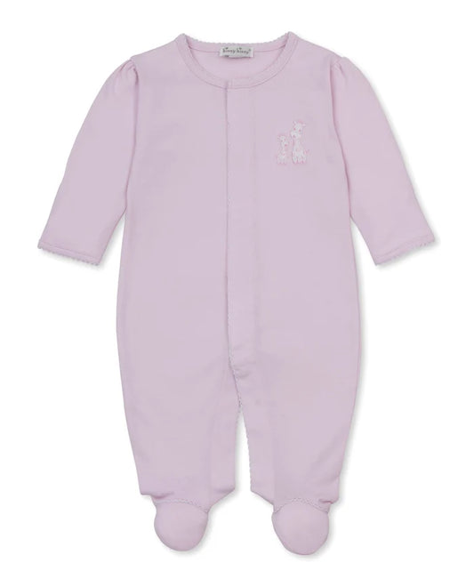 Giraffe Laughs Footie Pink