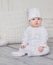 Load image into Gallery viewer, Duck Pond Paddles Footie with Hat Set
