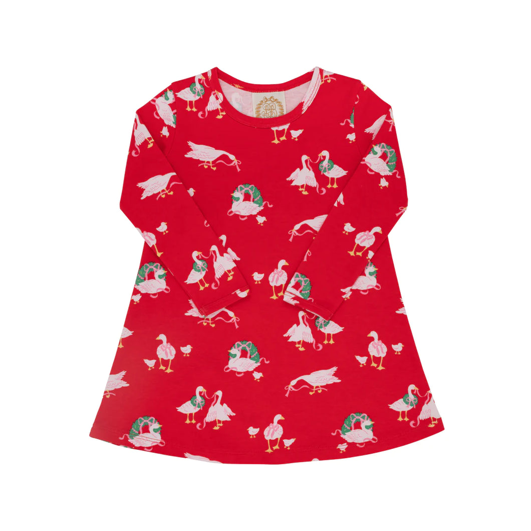 Long Sleeve Polly Play Dress Greenbrier Geese *size 3t