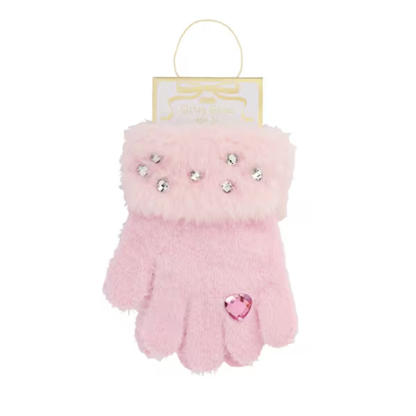 Light Pink Glitzy Gloves
