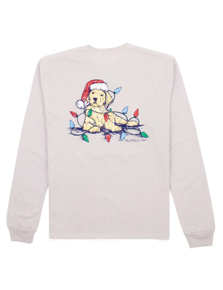 Boys Long Sleeve Santa Paws