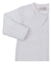 Load image into Gallery viewer, Mini Star Light Blue Footie with Zipper

