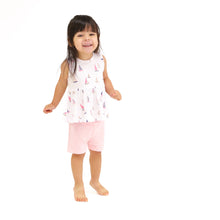 Load image into Gallery viewer, Sailboats Pink Peplum Tank Top and Bike Shorts
