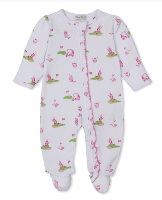 Golf Championship Pink Footie with Zipper