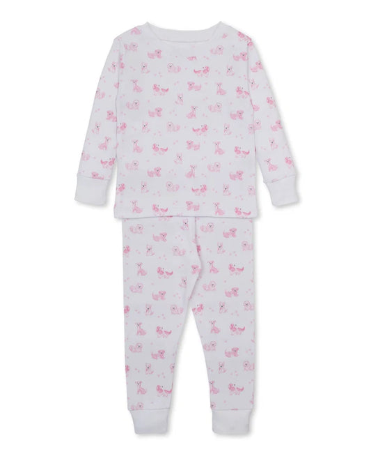 Puppy Paws Pajama Set Pink