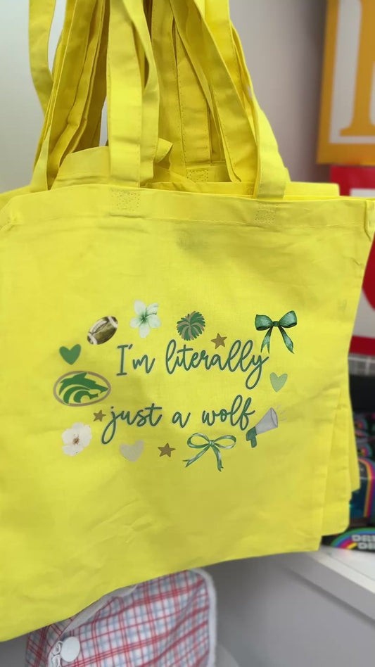 Just a Wolf Tote Bag