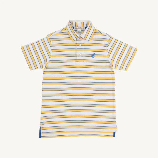Prim and Proper Polo Lake Claire Lines Wood Boat Blue