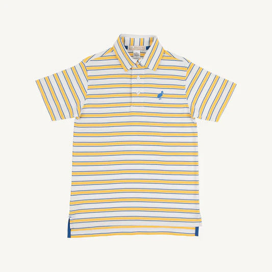 Prim and Proper Polo Lake Claire Lines Wood Boat Blue