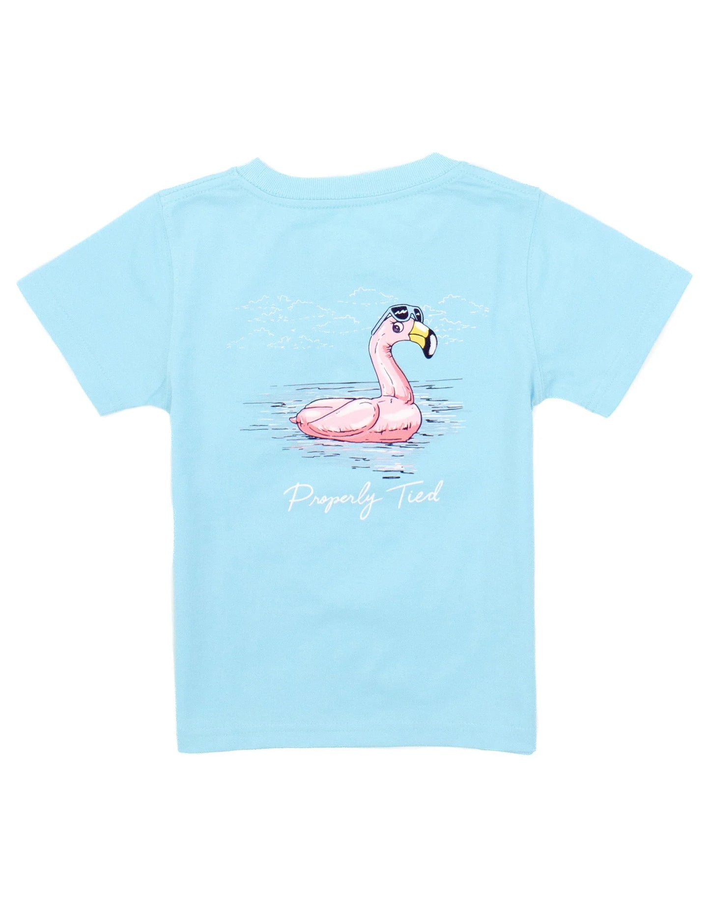 Properly Tied Girls Flamingo Float SS Aqua * size 2&5
