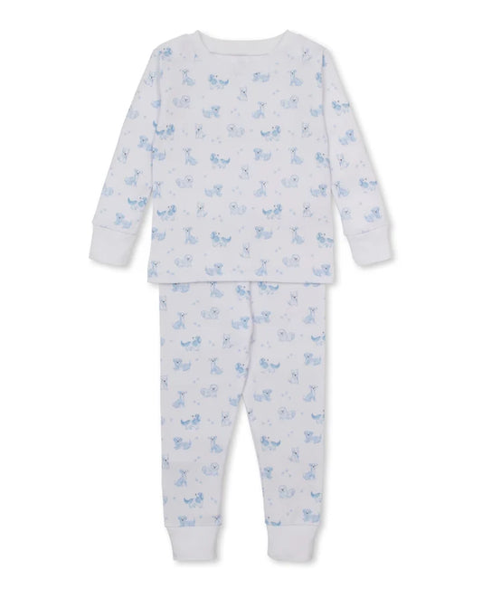 Puppy Paws Pajama Set Blue