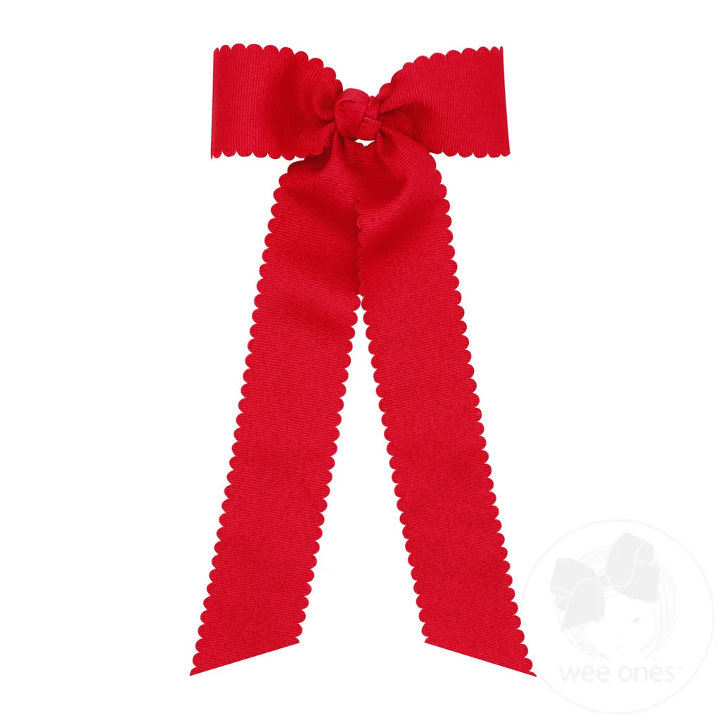 Red Grosgrain Bowtie with Streamer Tails
