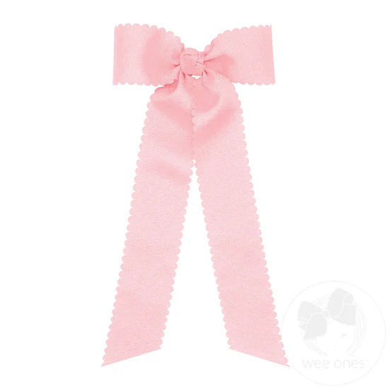 Pink Grosgrain Bowtie with Streamer Tails