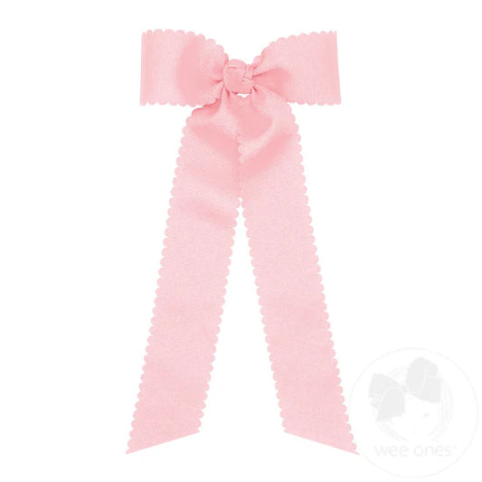 Pink Grosgrain Bowtie with Streamer Tails