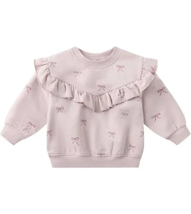 Ruffle Fleece Sweatshirt Bows