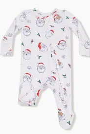 Vintage Santa 2 way zipper footie